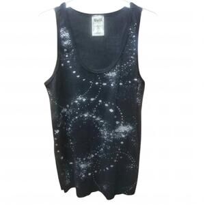 NEW VOCAL APPAREL women's sparkle fireworks tank in charcoal